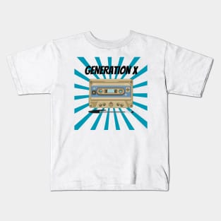 Generation X in teal Kids T-Shirt